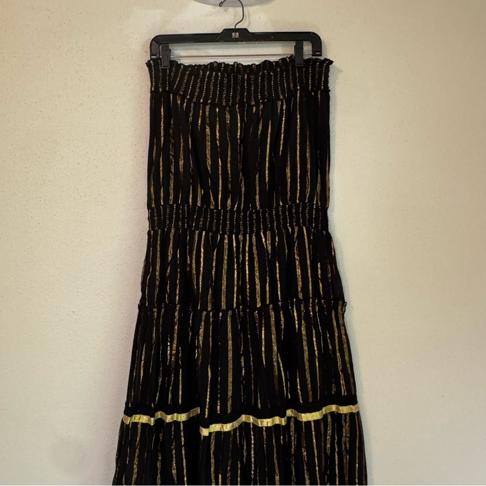 Y2K Boho Peasant Maxi Dress Embroidered Strapless
Smocked Tiered Venus
Beachy - Picture 13 of 14